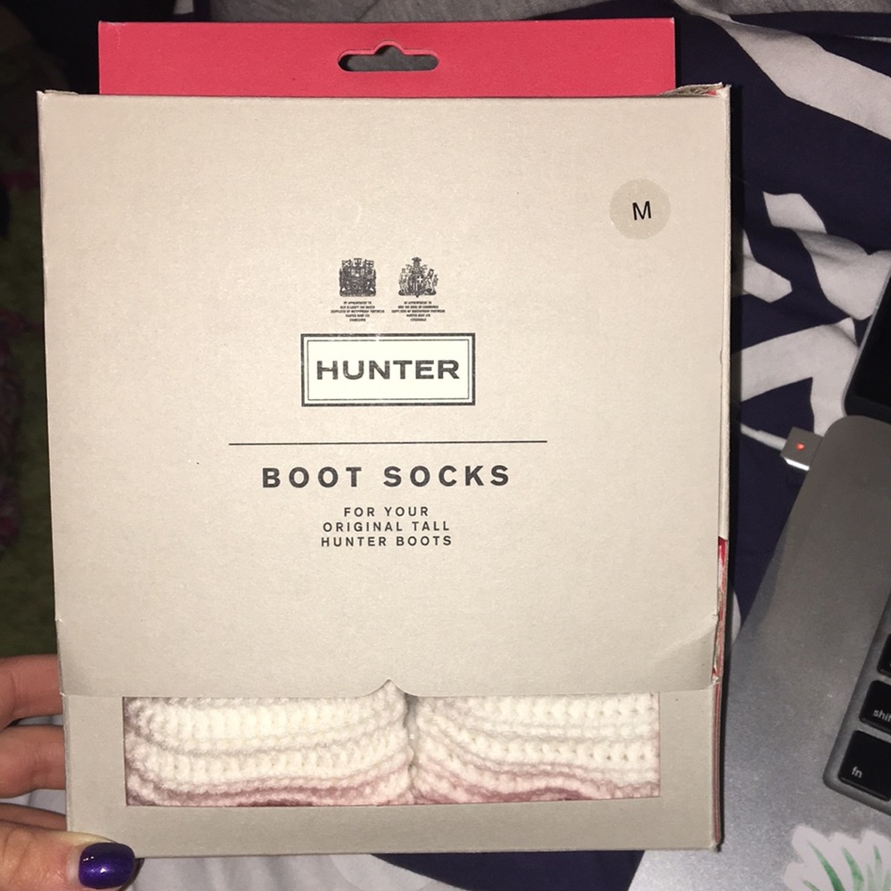 Hunter boot socks (white)